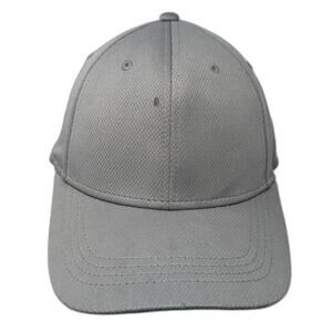 Athletic Works Fitted Baseball Cap Gray XL Solid Vent Holes Blank